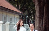 Hoa hậu Khánh Vân duyên dáng trong tà áo dài dạo phố ngày cận Tết