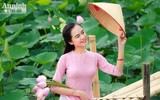 Ngắm nữ sinh dân tộc Thái dịu dàng trong tà áo dài truyền thống