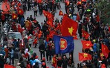 Biển người chào đón những người hùng U23 Việt Nam ở Hà Nội