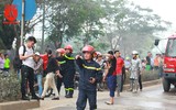 Cận cảnh hiện trường vụ cháy chợ Quang, xã Thanh Liệt, huyện Thanh Trì