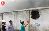 Cận cảnh hiện trường vụ cháy chợ Quang, xã Thanh Liệt, huyện Thanh Trì