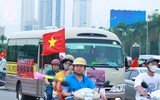 Mỹ Đình rực đỏ chào đón đoàn thể thao Việt Nam
