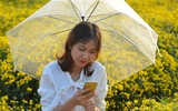 Giới trẻ Hà thành rạng rỡ ‘check in’ tại cánh đồng hoa cúc chi