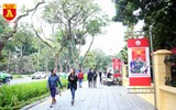 Hà Nội đỏ rực cờ hoa mừng Đảng mừng Xuân Canh Tý