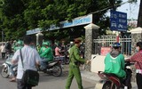 [Ảnh] Lực lượng Công an tăng cường tại khu vực bến xe phục vụ nghỉ 2-9
