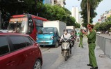 [Ảnh] Lực lượng Công an tăng cường tại khu vực bến xe phục vụ nghỉ 2-9