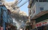 [Ảnh] Hiện trường vụ cháy 7 xưởng sản xuất gỗ ở Thạch Thất