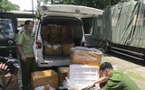 [Ảnh] Cận cảnh hơn 1 tấn nầm lợn không rõ nguồn gốc được tuồn về Hà Nội
