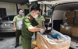 [Ảnh] Cận cảnh hơn 1 tấn nầm lợn không rõ nguồn gốc được tuồn về Hà Nội