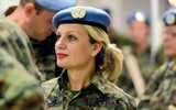 Vẻ đẹp tự nhiên hiếm có của nữ binh sĩ Serbia