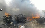 Cận cảnh tiêm kích cánh cụp cánh xòe MiG-23 của Ấn Độ vừa bị rơi cháy rụi