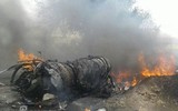Cận cảnh tiêm kích cánh cụp cánh xòe MiG-23 của Ấn Độ vừa bị rơi cháy rụi