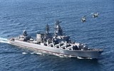 [ẢNH] 25 chiến hạm Nga gầm thét ngoài khơi Syria, tàu chiến Mỹ mang tên lửa Tomahawk lo lắng?