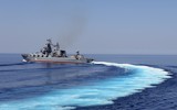 [ẢNH] Sức mạnh siêu khủng của tuần dương hạm Nga đang nã tên lửa ngoài khơi Syria