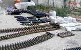 [ẢNH] Khủng bố tiếc nuối khi kho vũ khí lớn chôn giấu ngay trong thủ đô bị Syria thu giữ