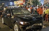 [ẢNH] Người lái BMW tông loạt xe máy dừng đèn đỏ ở TP.HCM nhận ''có bia rượu''