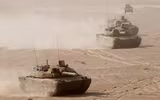 [ẢNH] Siêu tăng đắt gấp ba lần xe tăng T-14 Armata Nga được tung vào chiến trường Trung Đông
