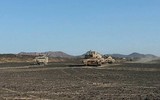 [ẢNH] Siêu tăng đắt gấp ba lần xe tăng T-14 Armata Nga được tung vào chiến trường Trung Đông
