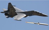 [ẢNH] Su-30 Ấn Độ lần đầu phóng tên lửa BrahMos diệt mục tiêu mặt đất