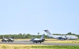 [ẢNH] 'Chiến đấu cơ' đắt hơn F-35A Mỹ tiếp tục đổ về Trung Đông