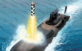 [ẢNH] Nga cho siêu tàu ngầm lớn hơn cả tàu sân bay tập trận trên đại dương