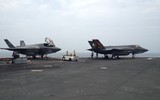 [ẢNH] Siêu tàu đổ bộ cùng F-35B của Mỹ rầm rập tập trận tại cửa ngõ biển Đông