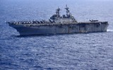 [ẢNH] Siêu tàu đổ bộ cùng F-35B của Mỹ rầm rập tập trận tại cửa ngõ biển Đông