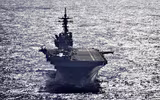 [ẢNH] Siêu tàu đổ bộ cùng F-35B của Mỹ rầm rập tập trận tại cửa ngõ biển Đông