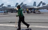 [ẢNH] ‘Soi’ sức mạnh tiêm kích hạm F/A-18E/F Mỹ đang nhào lộn trên biển Đông