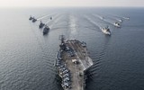 [ẢNH] ‘Soi’ sức mạnh tiêm kích hạm F/A-18E/F Mỹ đang nhào lộn trên biển Đông