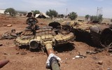 [ẢNH] Phận bi tráng của chiến tăng T-55MV Syria trên cánh đồng chết Idlib