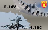 [ẢNH] J-10C mới nhất của Trung Quốc không phải là đối thủ của F-16V Đài Loan?
