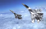 [ẢNH] ‘Quái thú’ Su-35S Nga chặn đứng tiêm kích F-35I Israel trên không phận Syria