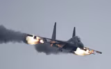 [ẢNH] ‘Quái thú’ Su-35S Nga chặn đứng tiêm kích F-35I Israel trên không phận Syria