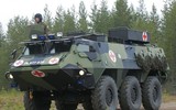 [ẢNH] Tránh tuần lộc, hai xe thiết giáp đâm nhau, 12 lính nhập viện