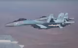 [ẢNH] Không kiêng nể, Su-35 Nga bắn thẳng vào máy bay không người lái Israel tại Syria