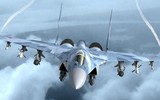 [ẢNH] Không kiêng nể, Su-35 Nga bắn thẳng vào máy bay không người lái Israel tại Syria