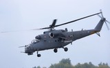 [ẢNH] Trực thăng tấn công hạng nặng Mi-35P 'thổi' sập lễ đài tại Indonesia