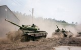 [ẢNH] Chiến tăng T-62M Nga vừa viện trợ cho Syria đã bị phiến quân đánh tan tành