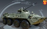 [ẢNH] Xe bọc thép BTR-82A Nga tới biên giới Syria - Thổ Nhĩ Kỳ để hủy diệt phiến quân