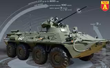 [ẢNH] Xe bọc thép BTR-82A Nga tới biên giới Syria - Thổ Nhĩ Kỳ để hủy diệt phiến quân