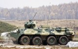 [ẢNH] Xe bọc thép BTR-82A Nga tới biên giới Syria - Thổ Nhĩ Kỳ để hủy diệt phiến quân