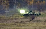 [ẢNH] Xe bọc thép BTR-82A Nga tới biên giới Syria - Thổ Nhĩ Kỳ để hủy diệt phiến quân