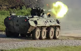 [ẢNH] Xe bọc thép BTR-82A Nga tới biên giới Syria - Thổ Nhĩ Kỳ để hủy diệt phiến quân