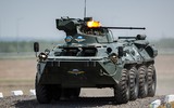 [ẢNH] Xe bọc thép BTR-82A Nga tới biên giới Syria - Thổ Nhĩ Kỳ để hủy diệt phiến quân