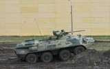 [ẢNH] Xe bọc thép BTR-82A Nga tới biên giới Syria - Thổ Nhĩ Kỳ để hủy diệt phiến quân