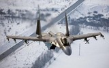 [ẢNH] 'Quái thú' Su-35 vừa vụt lao lên đánh chặn chiến đấu cơ Israel