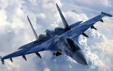 [ẢNH] 'Quái thú' Su-35 vừa vụt lao lên đánh chặn chiến đấu cơ Israel