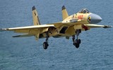 [ẢNH] Tiêm kích J-15 bị ví như 'thanh kiếm cùn' của tàu sân bay Trung Quốc