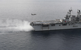 [ẢNH] Mỹ bất ngờ đem siêu tàu đổ bộ cùng F-35 tới thị uy gần Trung Quốc